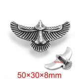 2pcs Stainless Steel Eagle Slide Charm for Leather Cord Bracelet DIY