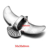 2pcs Stainless Steel Eagle Slide Charm for Leather Cord Bracelet DIY