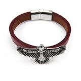 2pcs Stainless Steel Eagle Slide Charm for Leather Cord Bracelet DIY