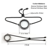 Floating Memory Charms Locket Bracelet with Crystals 316L Stainless Steel