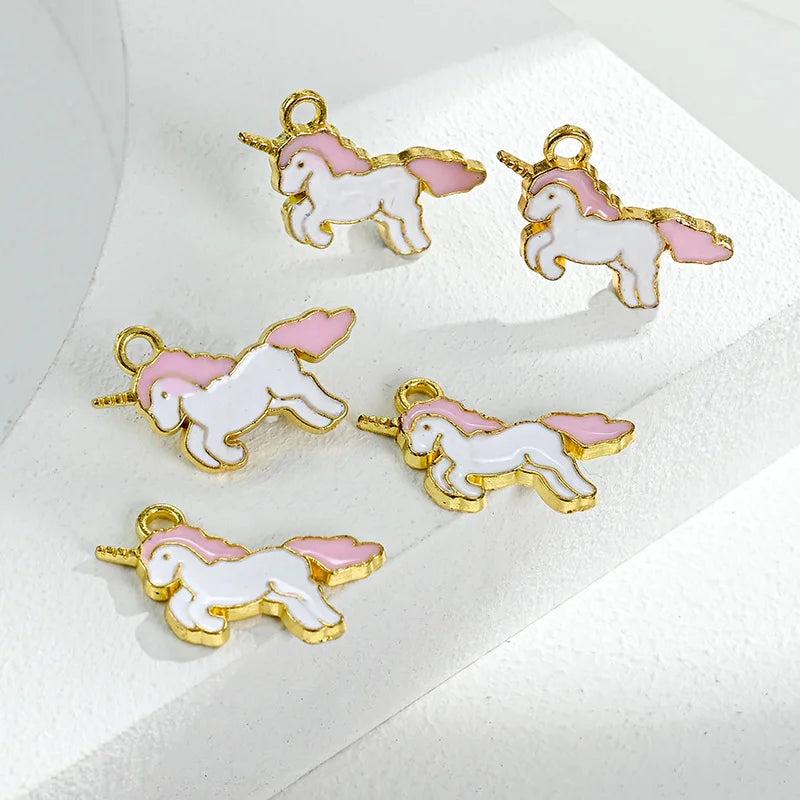 10PCS Alloy Animal Pendant Earrings DIY Keychain Bracelet Making Charms