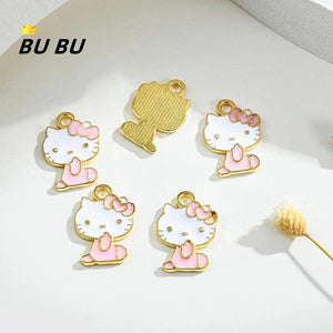 10PCS Alloy Animal Pendant Earrings DIY Keychain Bracelet Making Charms