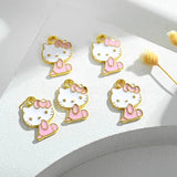 10PCS Alloy Animal Pendant Earrings DIY Keychain Bracelet Making Charms