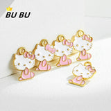10PCS Alloy Animal Pendant Earrings DIY Keychain Bracelet Making Charms