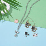25pcs Mixed Cat Enamel Charms for Jewelry Making
