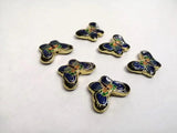 6Pcs Hand-Painted Cloisonne Butterfly Pendant