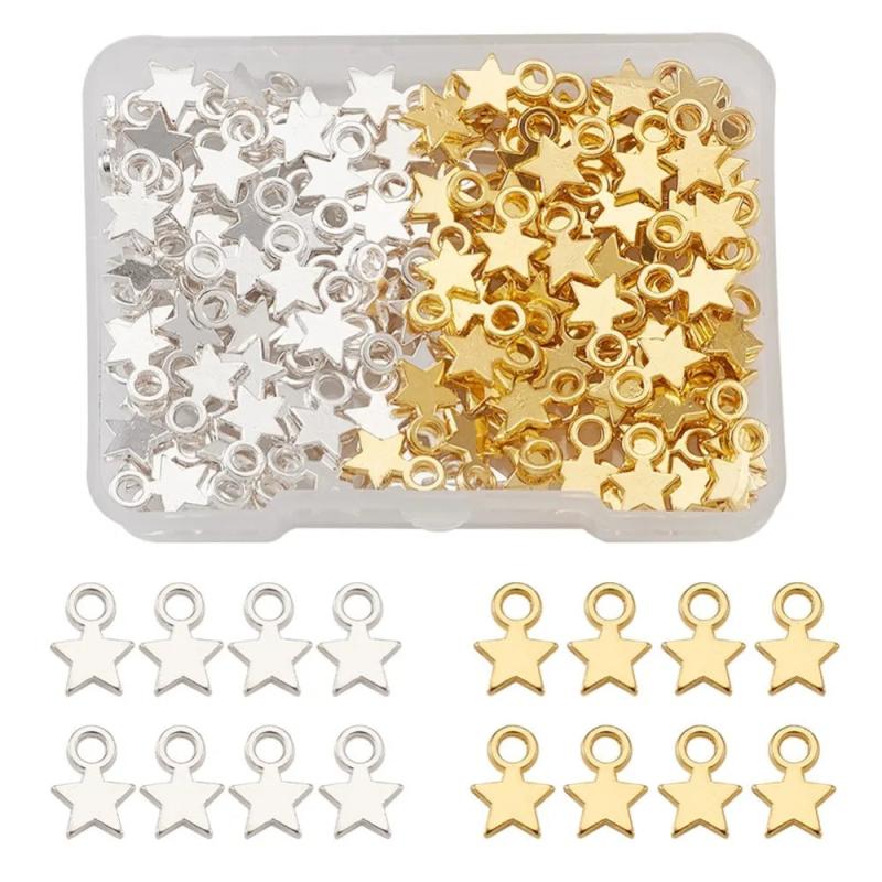 Tibetan Style Star Charms for DIY Bracelet Making