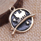 10pcs KC Enamel Star Cat Branch Charms For Jewelry Making