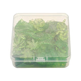96pcs Green Leaves Plastic Pendants Spacer Charms Beads Jewelry Making Diy