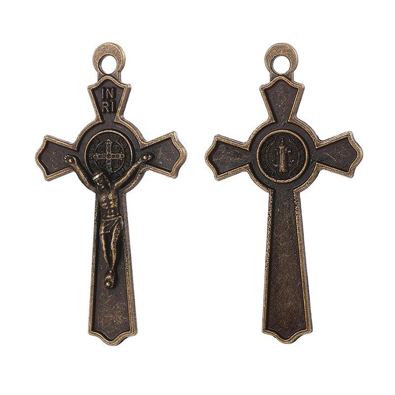 Exorcism Cross Pendant for Necklaces DIY Jewelry Making