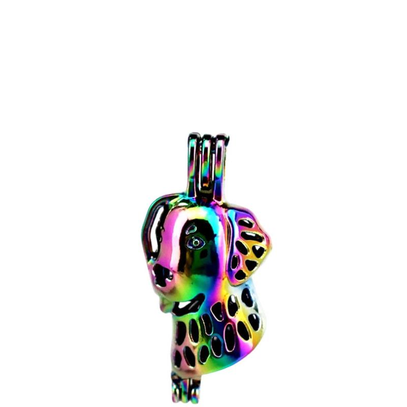 10PCS Dog Charms Pearl Cage Locket Aromatherapy Diffuser Pendant