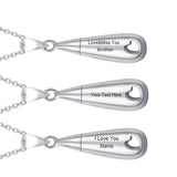 Teardrop Heart Urn Necklace Ashes Keepsake Stainless Steel Cremation Jewelry