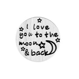 10Pcs 22mm Steel Letter Plate Charms For Bracelet DIY Jewelry Making