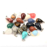 Water Drop Shape Natural Stone Pendant for Jewelry Making DIY Necklace