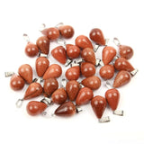 Water Drop Shape Natural Stone Pendant for Jewelry Making DIY Necklace