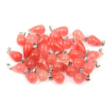 Water Drop Shape Natural Stone Pendant for Jewelry Making DIY Necklace