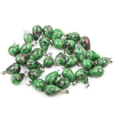 Water Drop Shape Natural Stone Pendant for Jewelry Making DIY Necklace