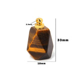 Natural Stone Perfume Bottle Amethysts Lapis Agates Essential Oil Pendant