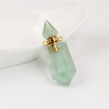 Natural Stone Perfume Bottle Amethysts Lapis Agates Essential Oil Pendant