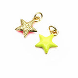 Pentagram Charms Drops Oil Micro Zircon Stars Pendant DIY