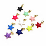 Pentagram Charms Drops Oil Micro Zircon Stars Pendant DIY