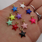 Pentagram Charms Drops Oil Micro Zircon Stars Pendant DIY