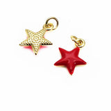 Pentagram Charms Drops Oil Micro Zircon Stars Pendant DIY