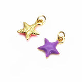 Pentagram Charms Drops Oil Micro Zircon Stars Pendant DIY