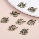 90Pcs Leaf Charm Metal Accessories for DIY Jewelry Making