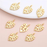 90Pcs Leaf Charm Metal Accessories for DIY Jewelry Making
