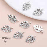 90Pcs Leaf Charm Metal Accessories for DIY Jewelry Making