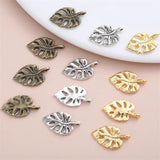 90Pcs Leaf Charm Metal Accessories for DIY Jewelry Making