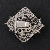 2pcs 32mm CZ Micro Rhombus Clasp Golden Plated