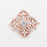 2pcs 32mm CZ Micro Rhombus Clasp Golden Plated