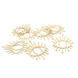 6pcs Brass Eye Shaped Charms for DIY Earrings 51x38mm
