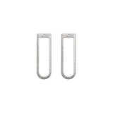 10pcs Silver Plated D-shape Frame Charms for DIY Earrings