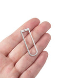 10pcs Silver Plated D-shape Frame Charms for DIY Earrings