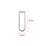 10pcs Silver Plated D-shape Frame Charms for DIY Earrings