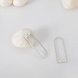 10pcs Silver Plated D-shape Frame Charms for DIY Earrings