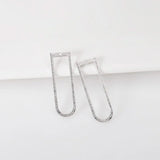 10pcs Silver Plated D-shape Frame Charms for DIY Earrings