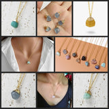 5Pcs Natural Irregular Stone Pendants - Amethysts Quartz Healing Reiki Pendant