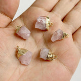 5Pcs Natural Irregular Stone Pendants - Amethysts Quartz Healing Reiki Pendant