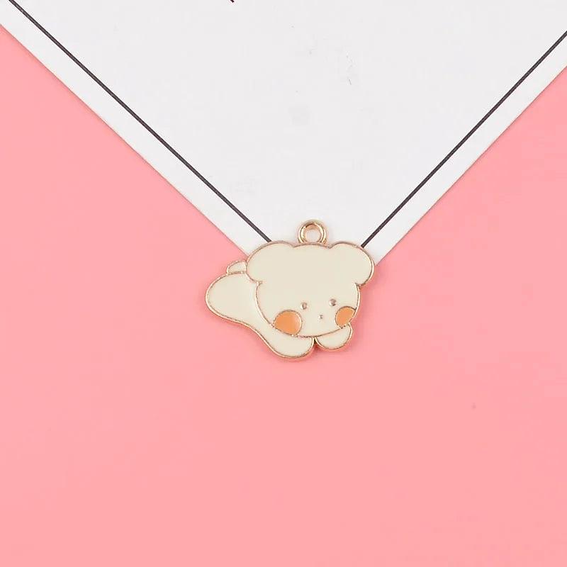 5PCS Mixed Flower Animal Charms Alloy Pendant DIY Accessory