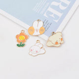 5PCS Mixed Flower Animal Charms Alloy Pendant DIY Accessory