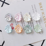 Acrylic Flower Petal Sea Shell Jewelry Charms 100pcs