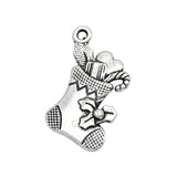 70pcs Tibetan Silver Christmas Stocking Charms Pendant 20x13mm