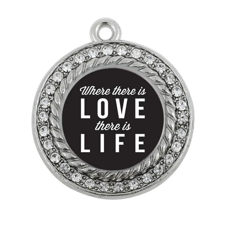 Love Circle Charm Bracelet - Handcrafted Jewelry Gift