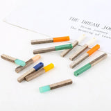 20pcs Wooden Style Resin Rectangle Charms Earring Pendant DIY 30mm 40mm