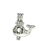 10PCS Whale Charms Pearl Cage Aromatherapy Diffuser Pendant Gift Necklace
