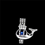 10PCS Whale Charms Pearl Cage Aromatherapy Diffuser Pendant Gift Necklace